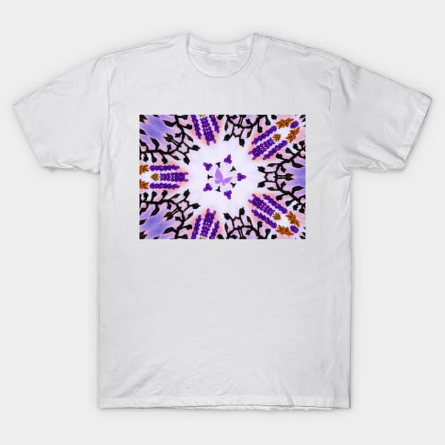 Purple Butterfly and Lavender Art T-Shirt by Cozy infinity